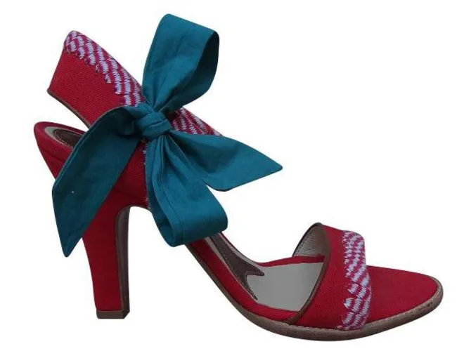 Marni Sandalias Blanco Roja Turquesa 